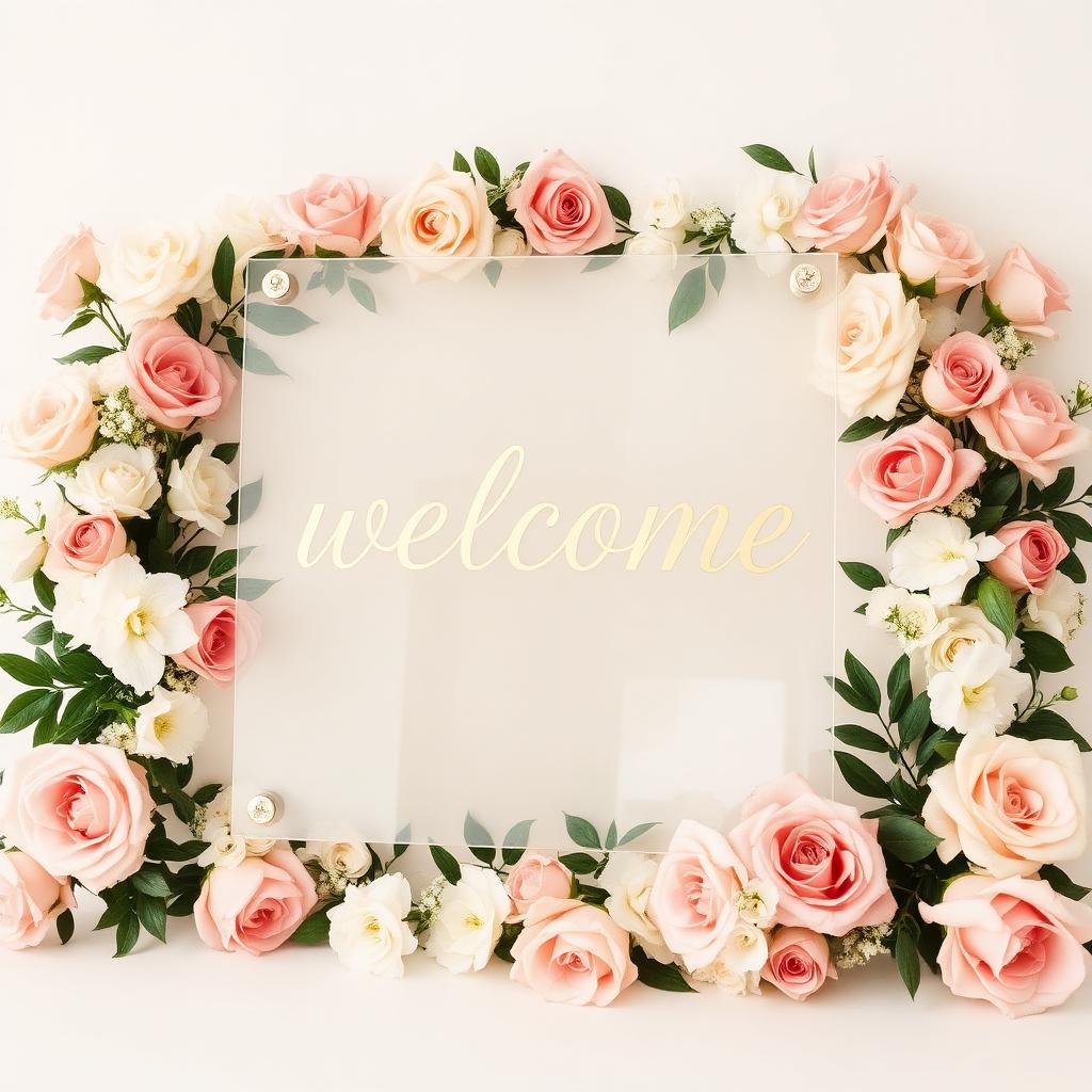 Golden Welcome Sign